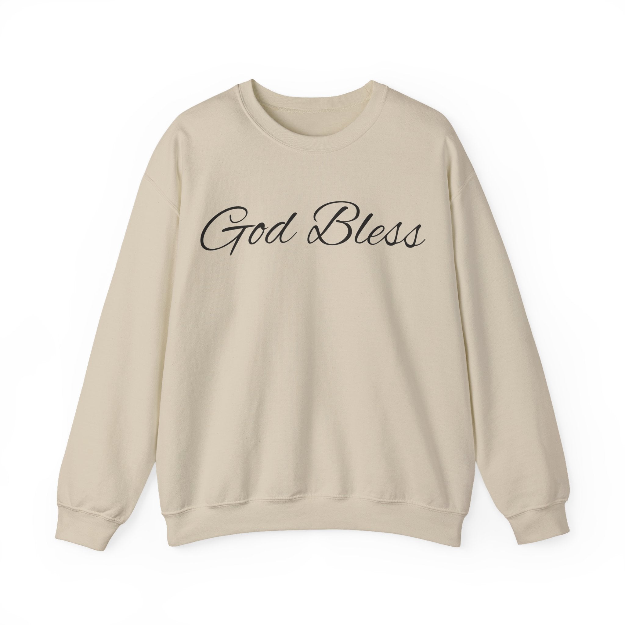 God Bless Crewneck Sweatshirt — Faith-Inspired White Pullover