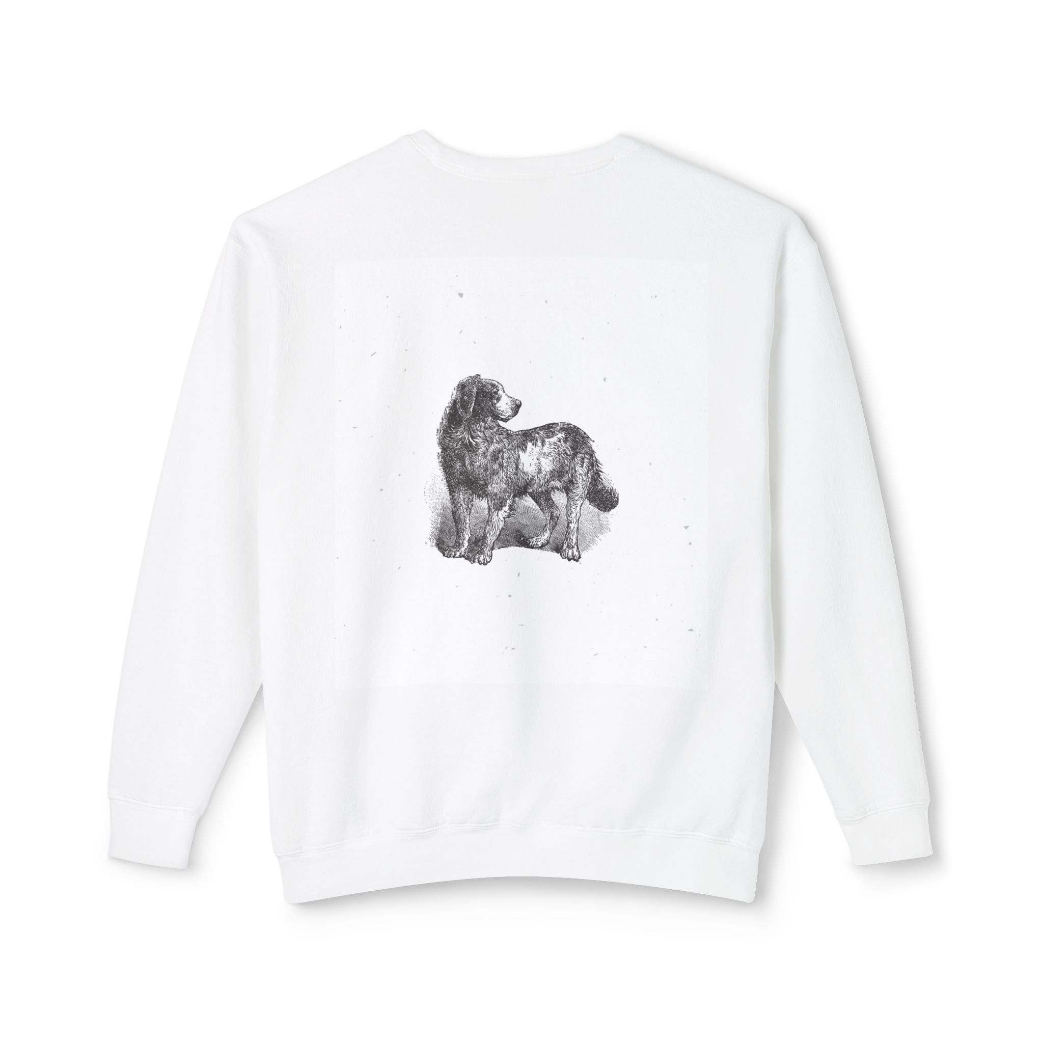 Newfoundland Dog Crewneck Sweatshirt — Watercolor Black & White Pet Art